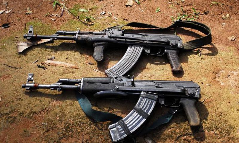 Two police officers shot dead, AK47 stolen