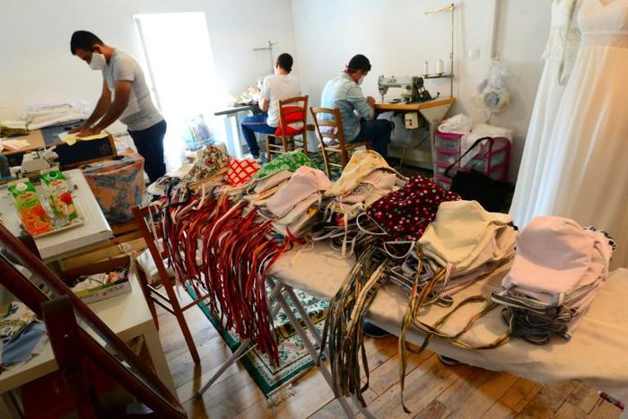 The Shikho family escaped from Syria and have been helping the people of Lavardac fight coronavirus by making masks