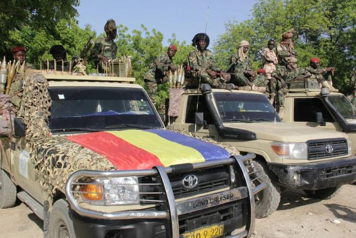 Chadian soldiers who had been in Nigeria this month returned to Chad to patrol the Lake Chad area