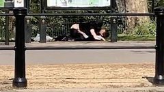 Libidinous couple caught in a 'sexual lockdown' in front of Buckingham palace