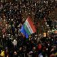 Demonstrators protest against a government cultural policy they say will curb artistic freedom