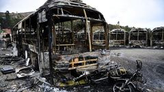 La Paz Mayor Luis Revilla said 64 municipal buses were torched overnight during what he described as "a night of terror"