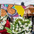 Two Mexican environmentalists, known for their work protecting monarch butterflies, have been found dead in the western state of Michoacan less than a week apart; here is the funeral procession of one of them, Homero Gomez, on January 30, 2019