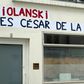 Posters with a play on words combining the word rape in French with the name of Polish-French filmmaker Roman Polanski, and reading "Violanski, the Cesars of shame" plastered on n the headquarters of the French film academy ahead of its 'Cesar' award