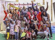 Ghanaian model, Leopold Kwao feeds kids at James Town Community