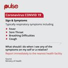 Symptoms of coronavirus