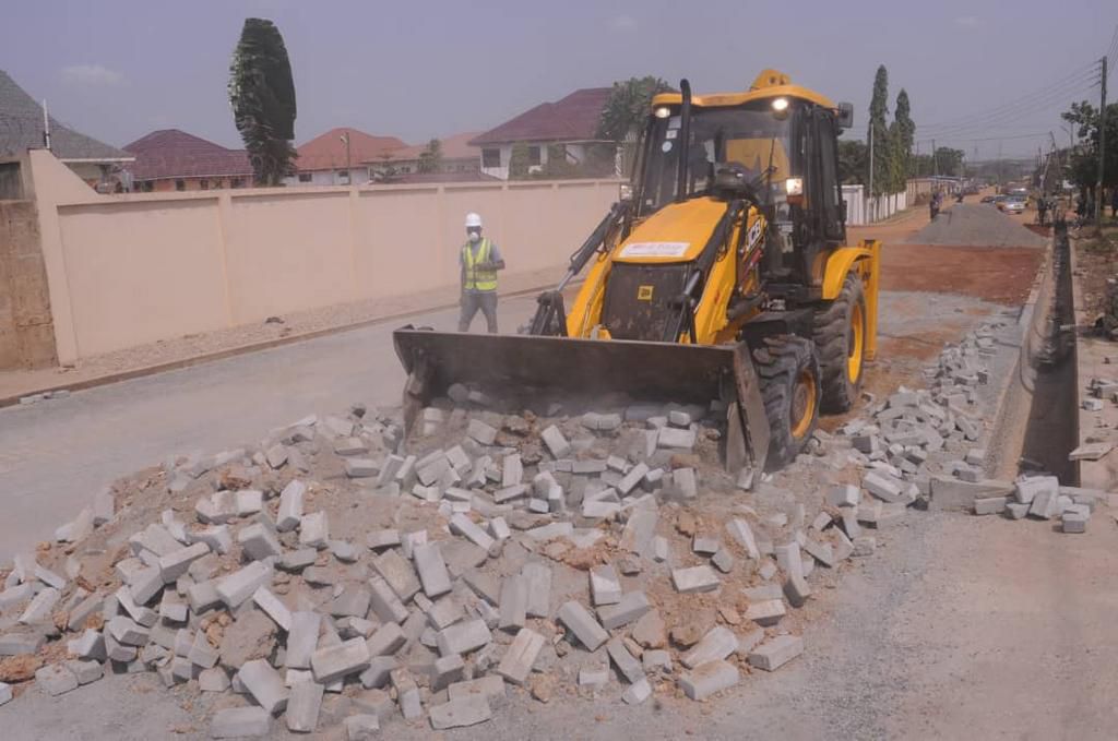 Minister orders destruction of illegal road pavement in Tema