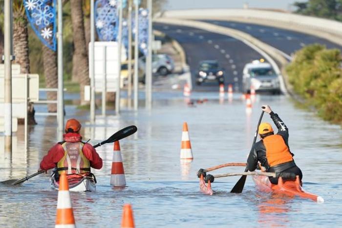 A road in the town of Palavas-les-Flots in southern France on Saturday