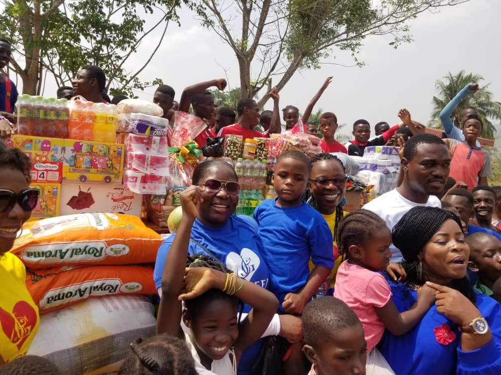 Gospel Musician, Gracee J celebrates birthday with kids at Remar Ghana Village Christian Rehabilitation Center
