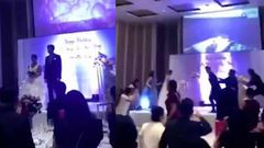 Groom stuns wedding guests with videos of bride sleeping with her pregnant sister’s husband (video)