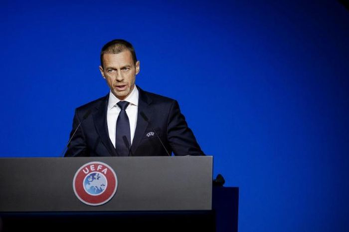UEFA president Aleksander Ceferin speaks during last month's UEFA Congress in Amsterdam