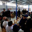 Prisoners meet with relatives during visiting hours at Cairo's Tora prison