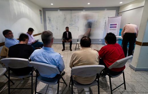 In February 2020, men participate in a therapy to reflect on male chauvinism and why it is deeply entrenched in Mexican society as well as on the forms of violence they exert on women and the consequences it entails