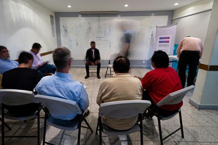 In February 2020, men participate in a therapy to reflect on male chauvinism and why it is deeply entrenched in Mexican society as well as on the forms of violence they exert on women and the consequences it entails