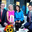 Fox host Ainsley Earhardt (in pink) pictured with her fellow presenters and former UN Ambassador Nikki Haley in 2019, was hit with a torrent of angry tweets