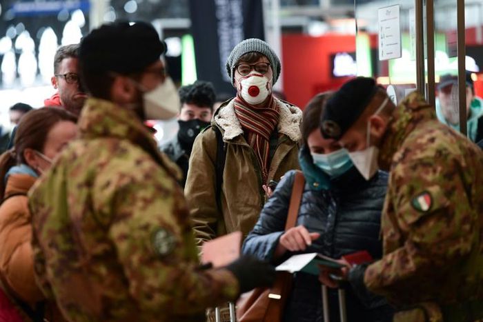 Rail passengers told AFP their identity documents were being checked on arrival to make sure they were residents of Milan