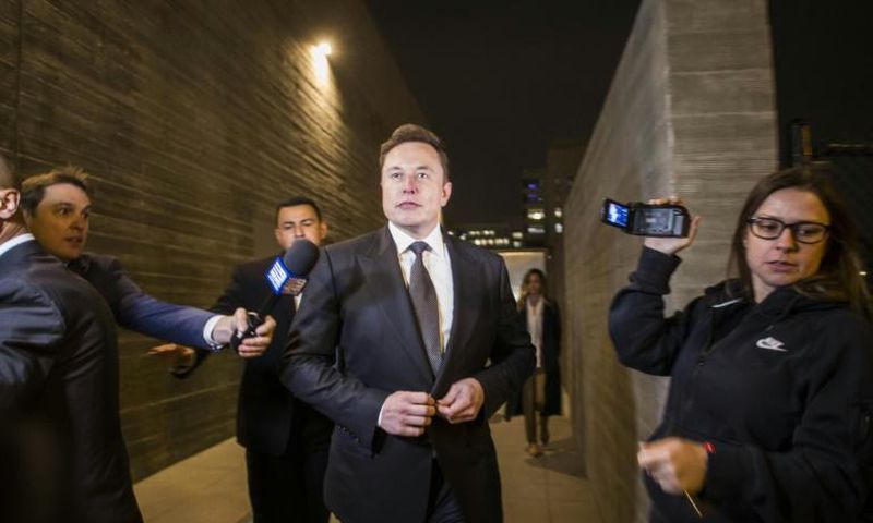 Tesla co-founder and CEO Elon Musk leaves Los Angeles federal court on December 3, 2019