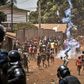 Protesters clashed with police who fired tear gas in the opposition stronghold of Wanindara