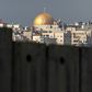 Jerusalem's iconic Dome of the Rock can be seen from Abu Dis -- but Israel's controversial barrier is in the way
