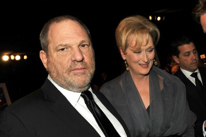 Harvey Weinstein pictured at the 18th Annual Screen Actors Guild Awards in 2012 with actress Meryl Streep, who famously called him 'God'