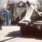 A tank outside Niavaran palace in 1979 with a picture of the late Ayatollah Ruhollah Khomeini on the front during the Islamic Revolution which saw the ouster of the shah's last government