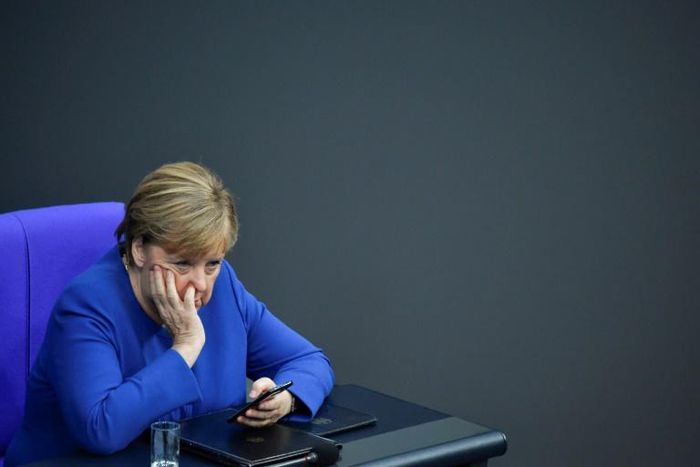 German Chancellor Angela Merkel sees "very tough" talks over the longterm budget