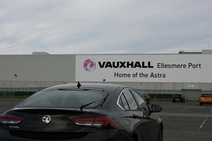 The Vauxhall factory, east of Liverpool, after the owner, French automotive group PSA (which produces brands such as Peugeot, Citroen and Opel) announced on March 16, 2020, the shutdown of all its factories in Europe due to the coronavirus