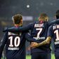 Mbappe and Neymar started together for the first time this season in the win over Nantes
