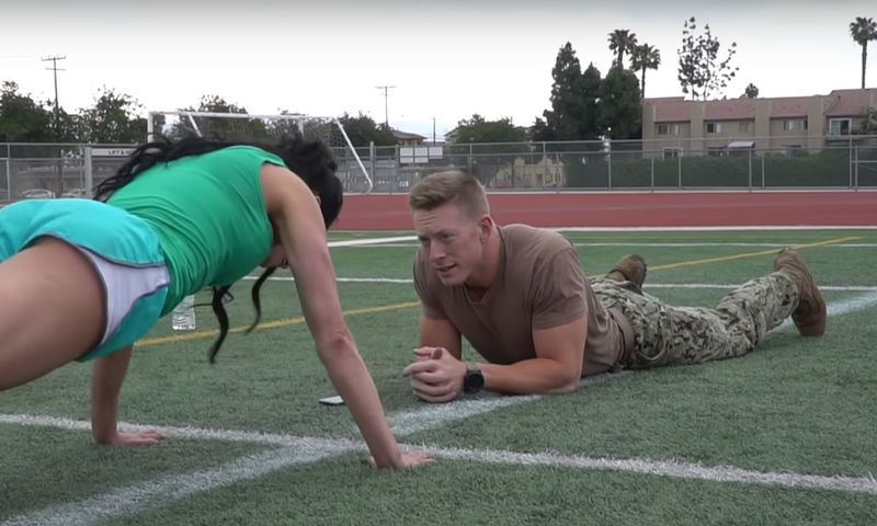Ms. Bikini Olympia Tries to Complete the Navy PRT