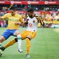 Kaizer Chiefs defender Daniel Cardoso (R), whose blunder gifted winners Maritzburg United their first goal