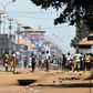 Protesters confront the Guinean army in the streets in Conakry on March 22, 2020, during a constitutional referendum in the country