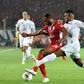 Ayoub el Kaabi (C) scored a hat-trick for Moroccan club Wydad Casablanca in a CAF Champions League victory over Petro Luanda of Angola