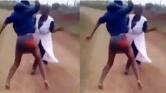 Angry lady flogs mother in public as pastor says she’s a witch (video)