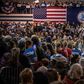 Democratic White House hopeful Bernie Sanders speaks during a campaign rally at the Virginia Wesleyan University