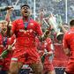 Saracens celebrate winning the 2019 European Champions Cup