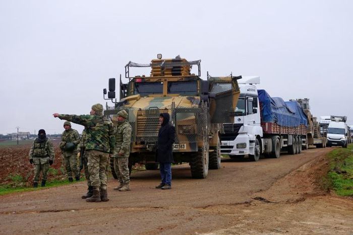 A convoy of Turkish armoured vehicles arrived Wednesday in the town of Binnish, northeast of Idlib city, in a new deployment