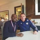 The Black Stars coach also met Leicester City boss Brendan Rodgers