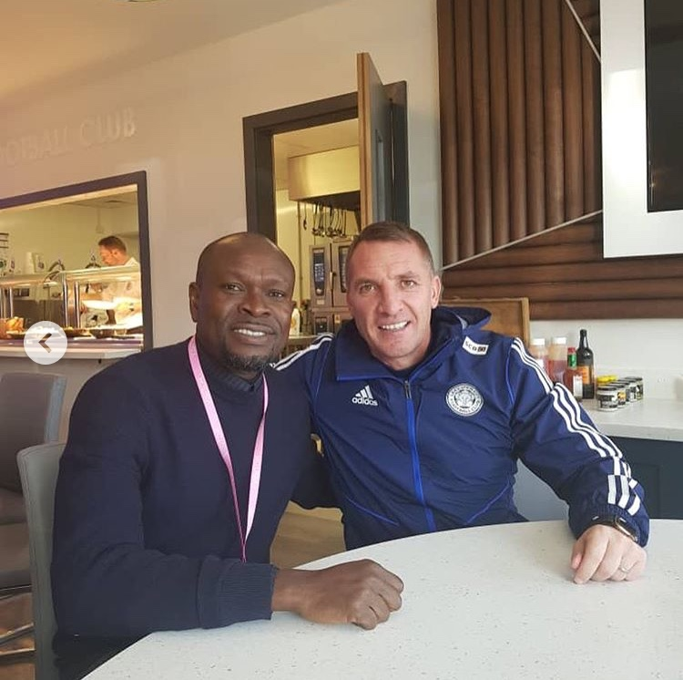 The Black Stars coach also met Leicester City boss Brendan Rodgers