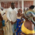 Photos: John Dumelo celebrates birthday with widows in Ayawaso West Wuguon constituency
