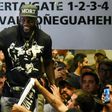 Former Togo international Emmanuel Adebayor was met by hoards Olimpia football fans upon his arrival in Paraguay