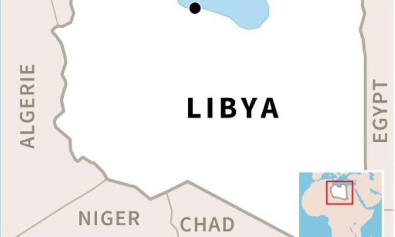 Map of Libya locating Sirte