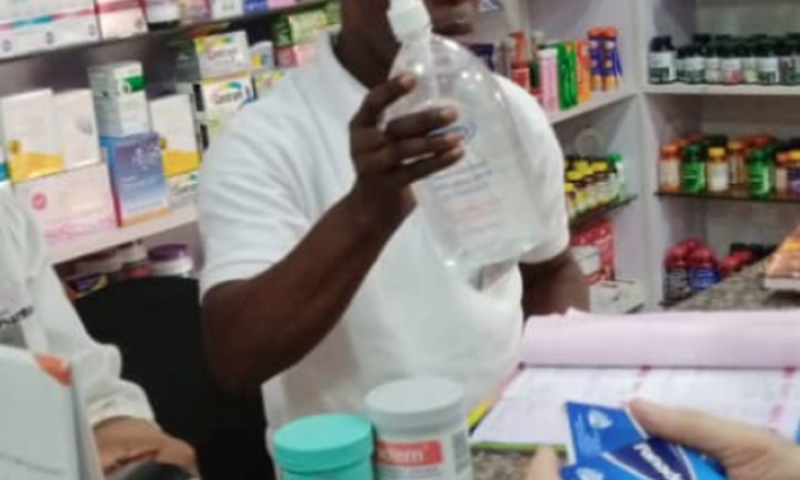 A Nigerian woman recently bought a bottle of sanitiser at a Lagos pharmacy store for almost N20,000.  (TheCable)