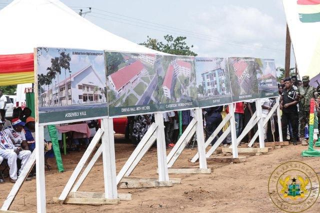 Akufo-Addo cuts sod for construction of SHS named after J.A Kufour