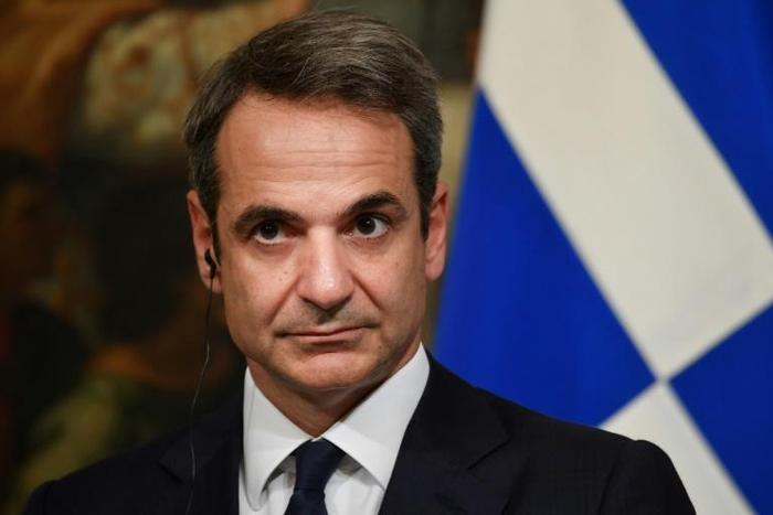 Greek Prime Minister Kyriakos Mitsotakis (pictured November 2019) said an alliance "cannot remain indifferent when one of its members openly violates international law"