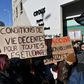 Hundreds of students demonstrated in Lyon, Paris and Lille over the struggling student's desperate act