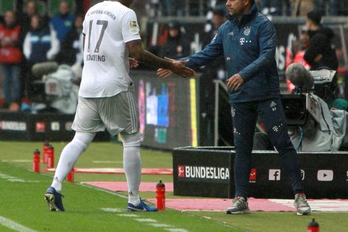 Jerome Boateng has played four times under Hansi Flick since he was appointed interim boss