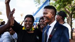 Victor Mlotshwa, right, denied trespassing, saying he was taking a short cut to the shops