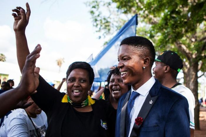 Victor Mlotshwa, right, denied trespassing, saying he was taking a short cut to the shops