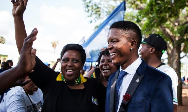 Victor Mlotshwa, right, denied trespassing, saying he was taking a short cut to the shops