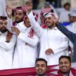 Qatari football fans cheer as the emirate hosts Saudi Arabia in the semi-final of the Gulf Cup, which the kingdom took part in in what was widely seen as a conciliatory move